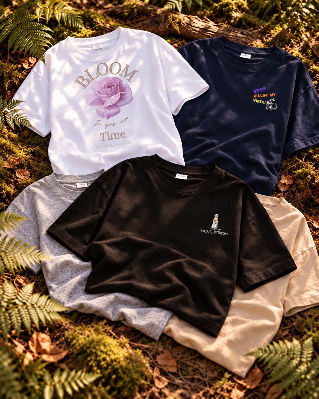 Oversize organic cotton wildlife T shirts- unisex