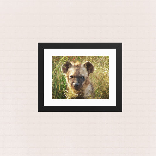 The Watchful Hideaway- Framed Wildlife Poster