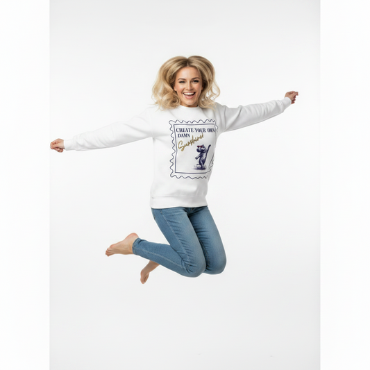 Women’s Organic Wildlife Sweatshirt with hippo design