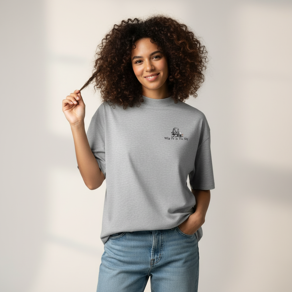 Lion~ Oversize Organic Cotton Wildlife T Shirt