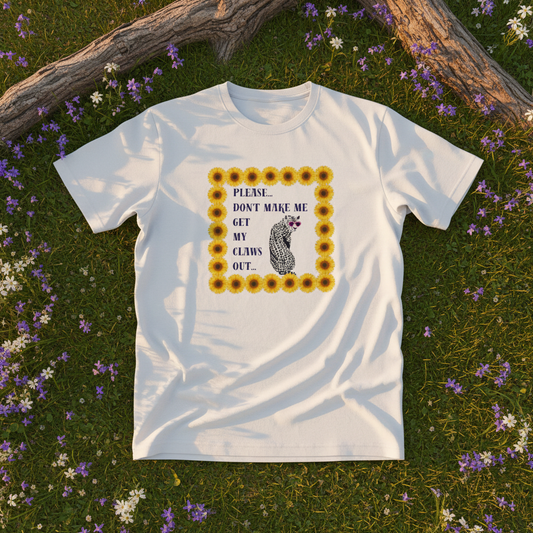 Unisex organic cotton wildlife t-shirt with leopard design – eco friendly clothing UK