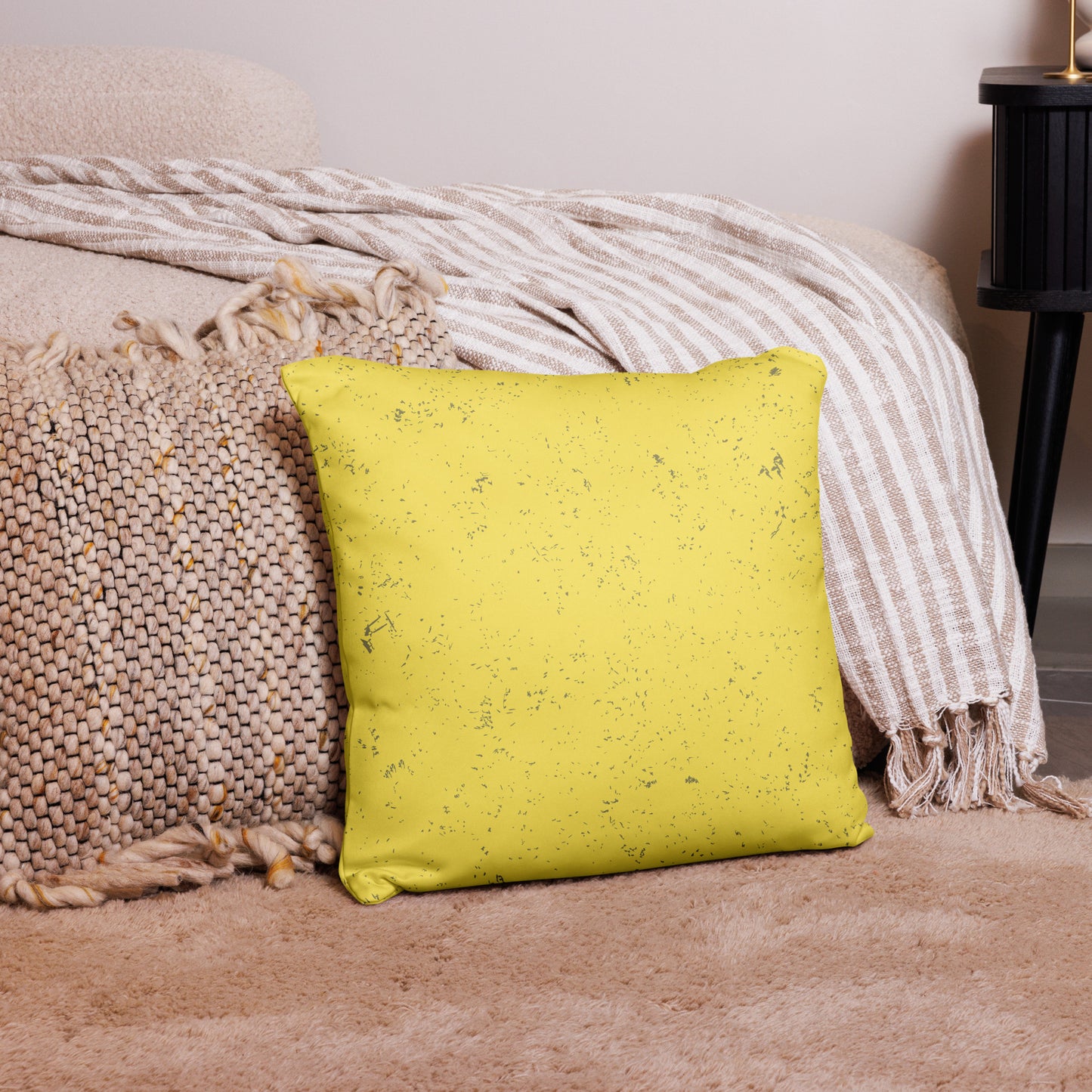 Yellow Baby Giraffe~ Wildlife Pillow Case back