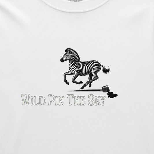 Oversized white organic cotton unisex wildlife t-shirt featuring small  zebra chest graphic