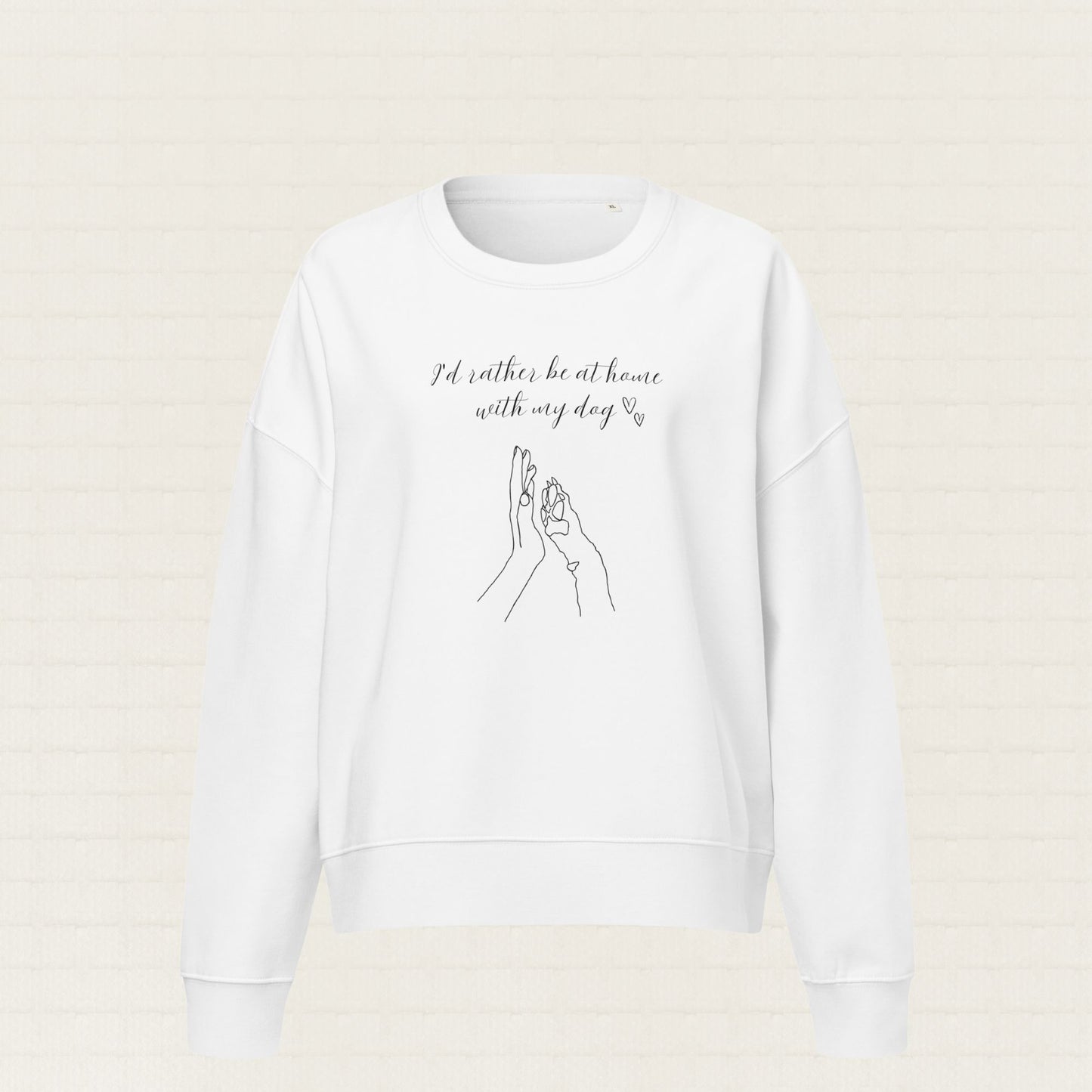 Womens organic cotton nature sweatshirt with dog lover design – eco friendly clothing UK 