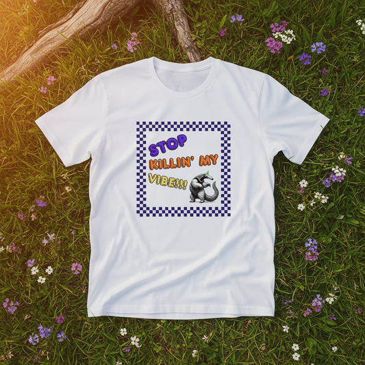 Unisex organic cotton wildlife t-shirt with ardvark design – sustainable unisex clothing UK