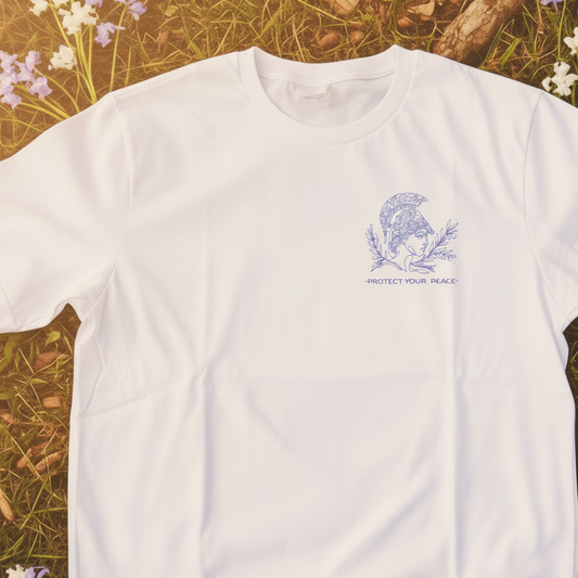 Unisex organic cotton nature t-shirt with peace design – eco friendly clothing UK